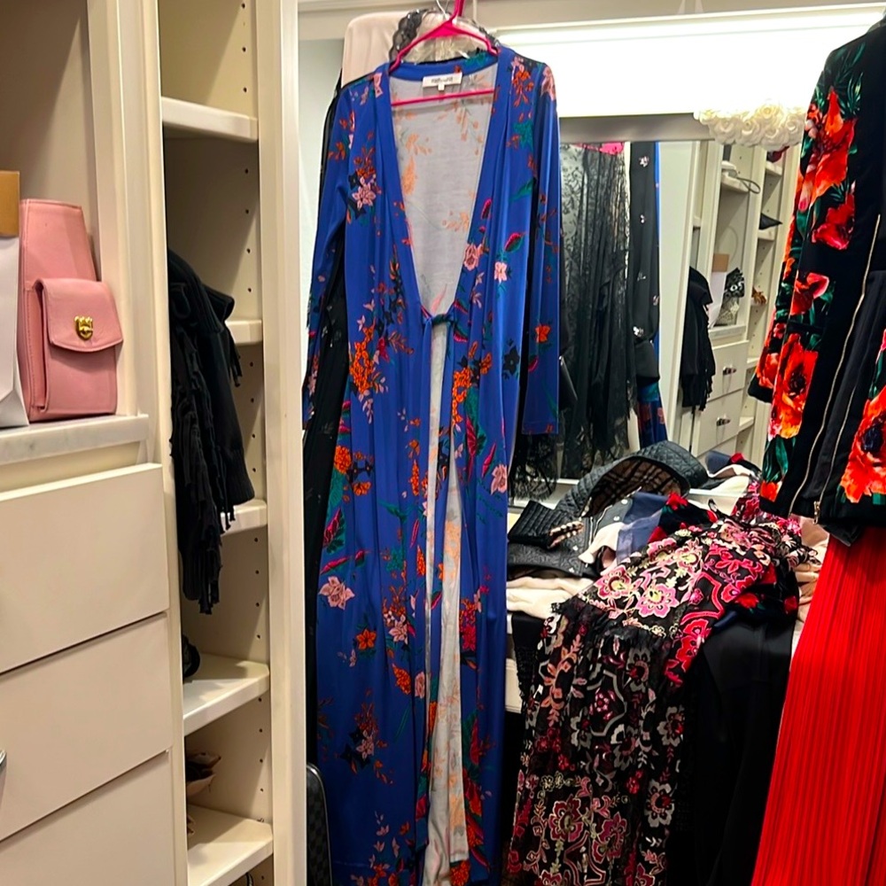 Dianne von furtensburg Floral Blue Maxi Dress